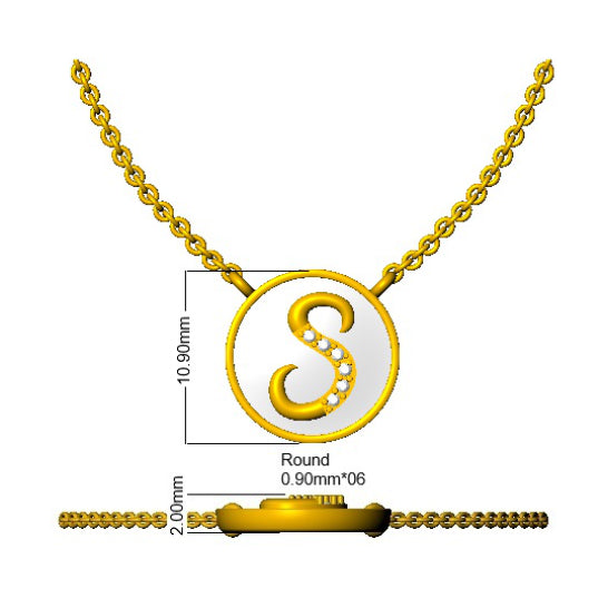 SN2018 — Necklace - 9k Yellow Gold detail