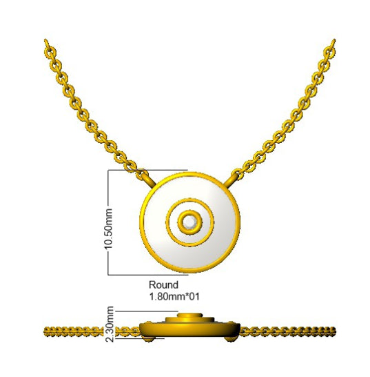 SN2021 — Necklace - 9k Yellow Gold detail
