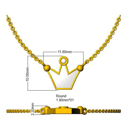 SN2023 — Necklace - 9k Yellow Gold detail