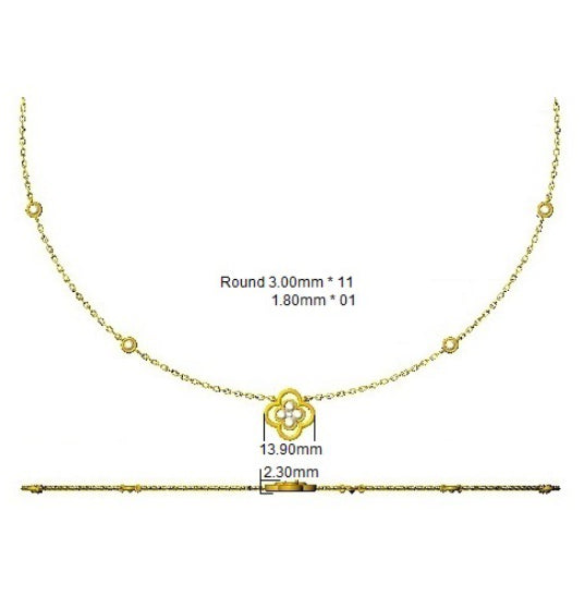 SN2063 — Necklace - 9k Yellow Gold detail