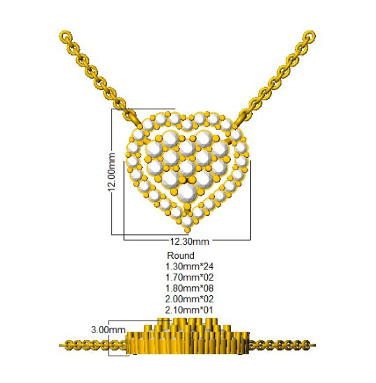 SN2087 — Necklace - 9k Yellow Gold detail