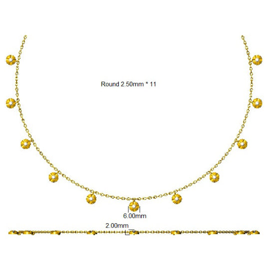 SN2089 — Necklace - 9k Yellow Gold detail