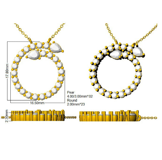 SN2116 — Necklace - 9k Yellow Gold detail