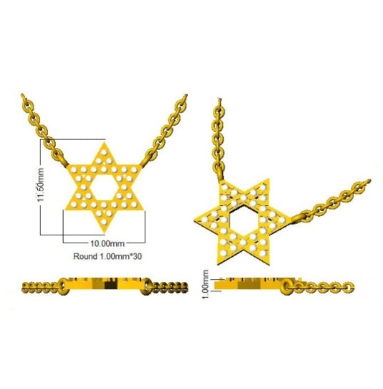 SN2122 — Necklace - 9 KT Yellow Gold detail