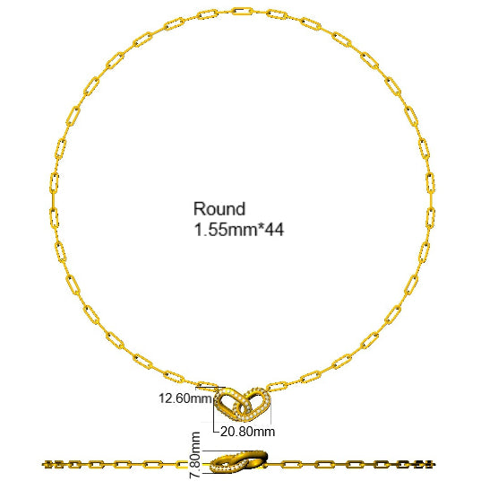 SN2124 — Necklace - 9k Yellow Gold detail