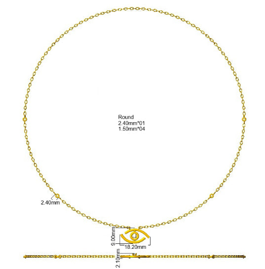 SN2125 — Necklace - 9k Yellow Gold detail
