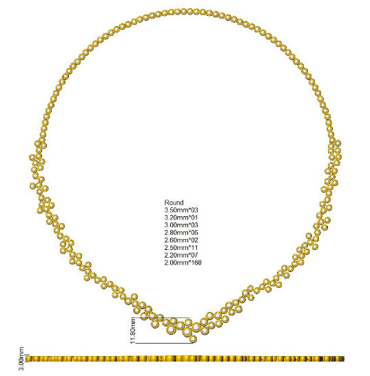 SN2127 — Necklace - 9k Yellow Gold detail