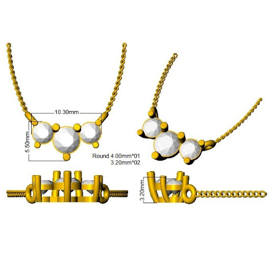 SN2137 — Necklace - 9k Yellow Gold detail