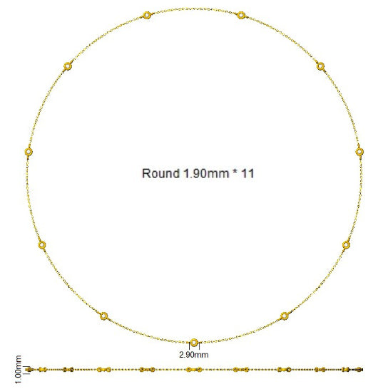 SN2140 — Necklace - 9k Yellow Gold detail