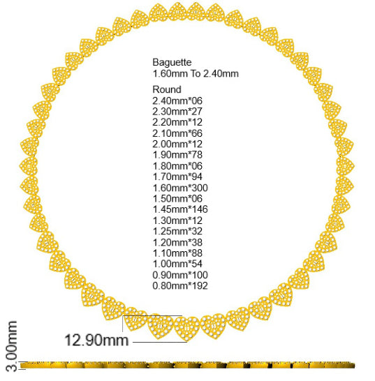 SN2149 — Necklace - 9k Yellow Gold detail