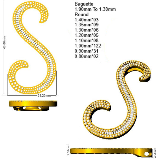 SP5948-S — Pendant - 9k Yellow Gold detail