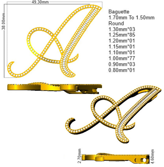 SP5951-A — Pendant - 9k Yellow Gold detail