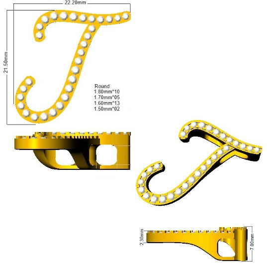 SP5956-J — Pendant - 9k Yellow Gold detail