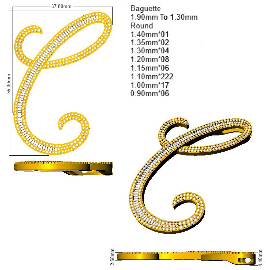 SP5980-C — Pendant - 9k Yellow Gold detail