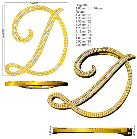 SP5980-D — Pendant - 9k Yellow Gold detail