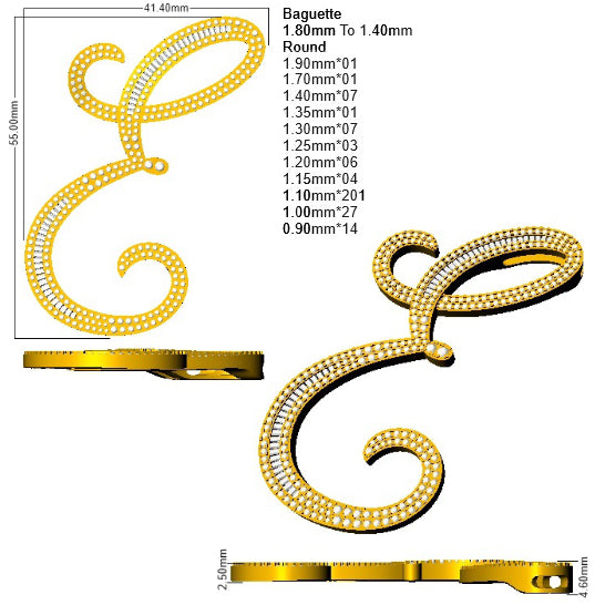 SP5980-E — Pendant - 9k Yellow Gold detail