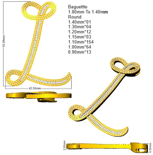 SP5980-L — Pendant - 9k Yellow Gold detail