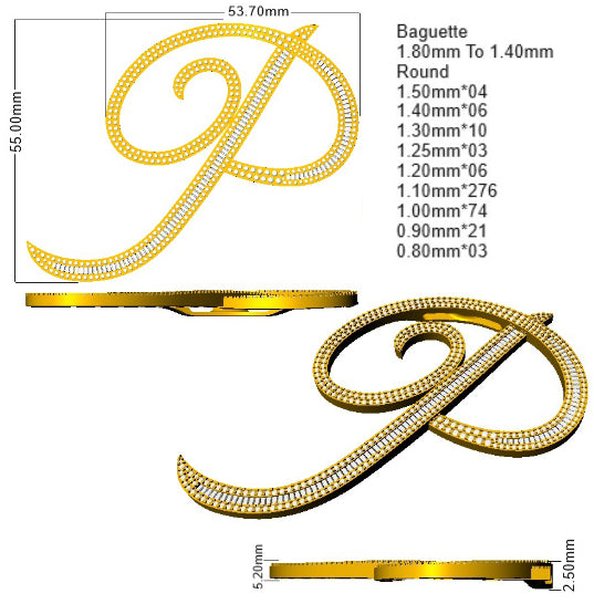 SP5980-P — Pendant - 9k Yellow Gold detail