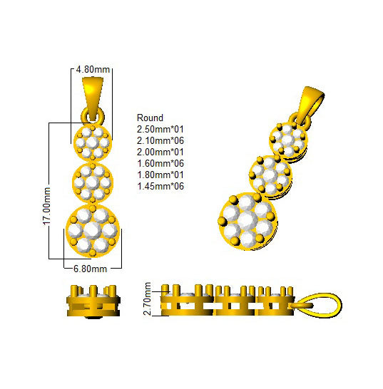 DPHQ950 — Pendant - 9k Yellow Gold detail
