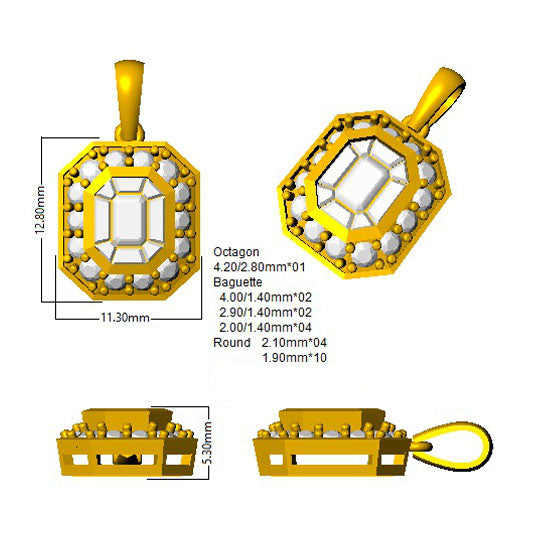 SP2491 — Pendant - 9k Yellow Gold detail