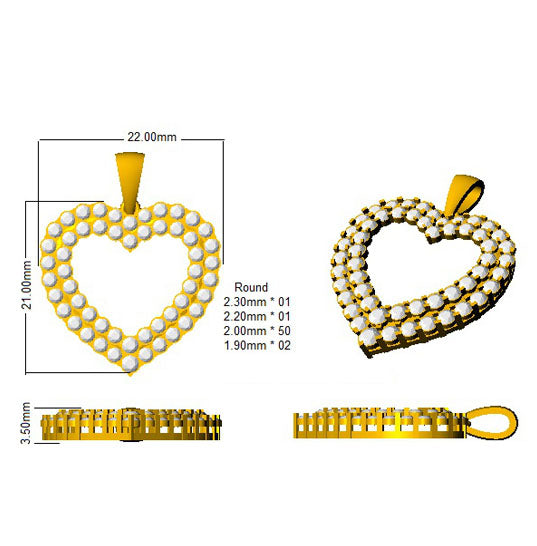 SP2766 — Pendant - 9k Yellow Gold detail