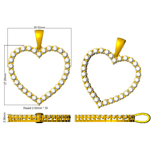 SP2788 — Pendant - 9k Yellow Gold detail