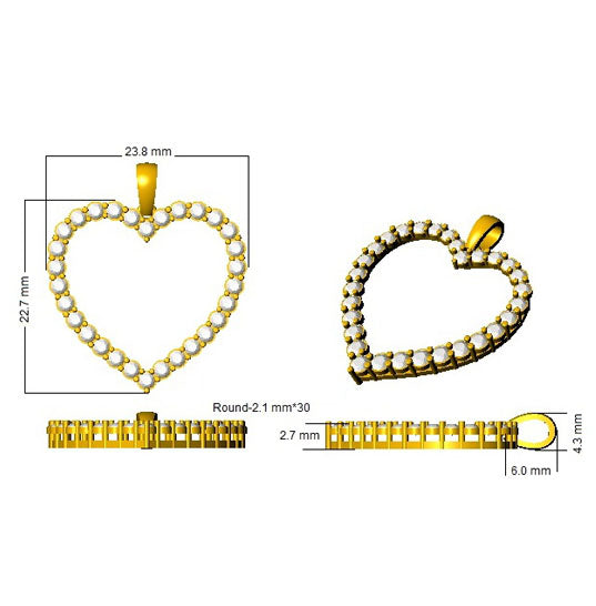 SP2789 — Pendant - 9k Yellow Gold detail