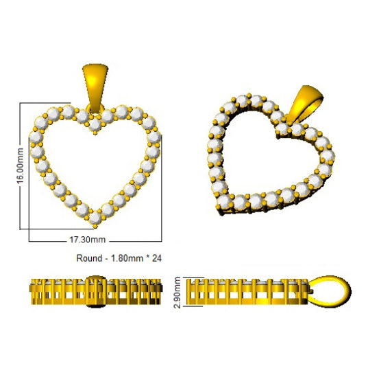 SP2790A — Pendant - 9k Yellow Gold detail