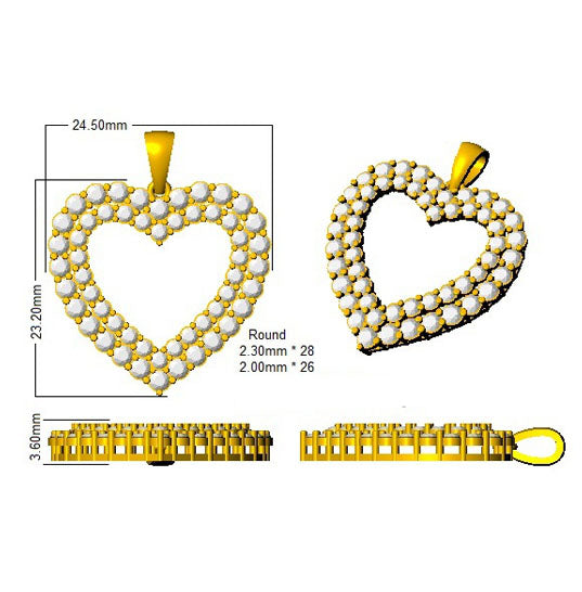 SP2791 — Pendant - 9k Yellow Gold detail
