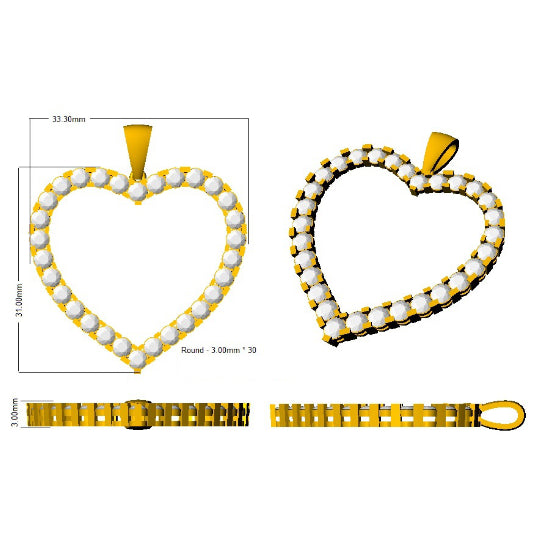 SP3403 — Pendant - 9k Yellow Gold detail