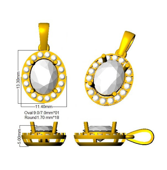 SP3565 — Pendant - 9k Yellow Gold detail
