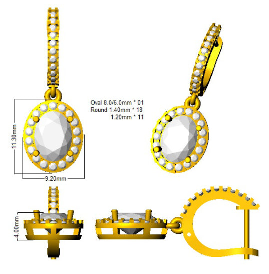 SP3566EA — Earrings - 9k Yellow Gold detail