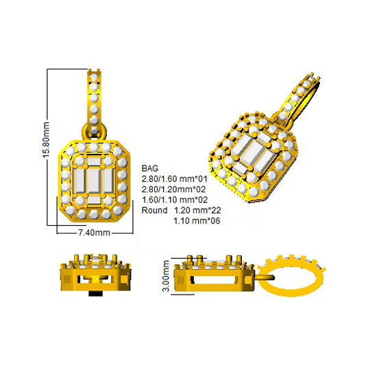 SP3759 — Pendant - 9k Yellow Gold detail