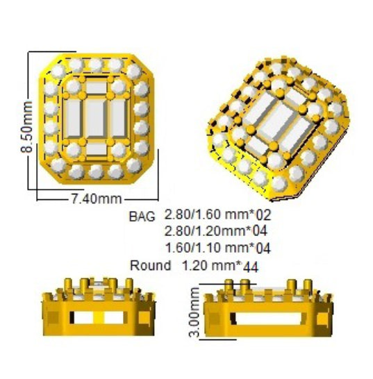 SP3759E — Earrings - 9k Yellow Gold detail