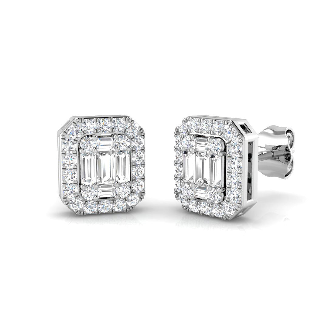 SP3759E — Earrings - 9k White Gold