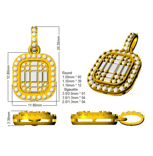 SP3768 — Pendant - 9k Yellow Gold detail