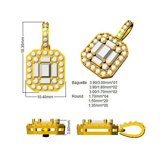 SP3783 — Pendant - 9k Yellow Gold detail