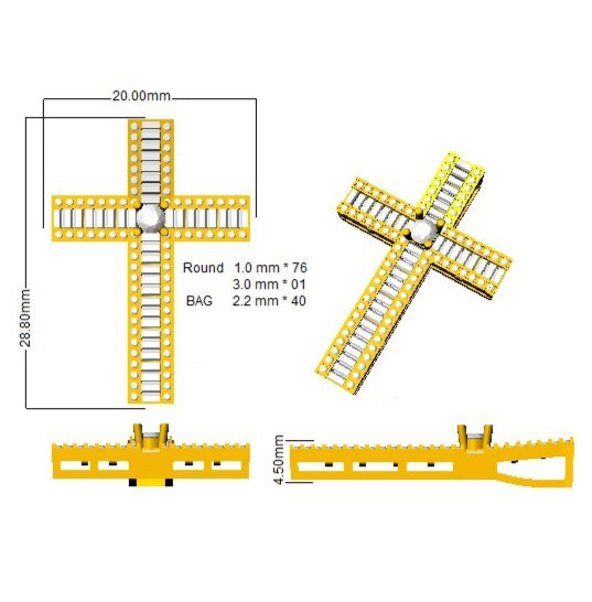 SP3799 — Cross - 9k Yellow Gold detail