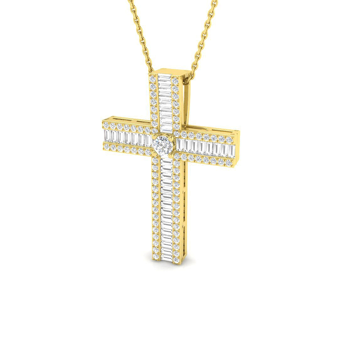 SP3799 — Cross - 9k Yellow Gold