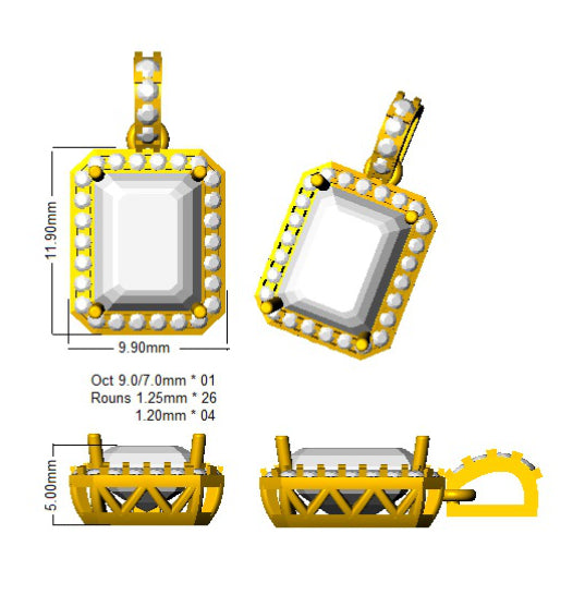 SP3922 — Pendant - 18k White Gold detail