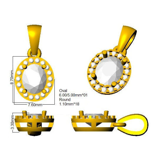 SP3982 — Pendant - 9k Yellow Gold detail
