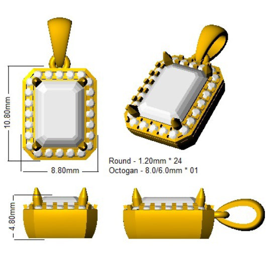 SP3994 — Pendant - 9k Yellow Gold detail