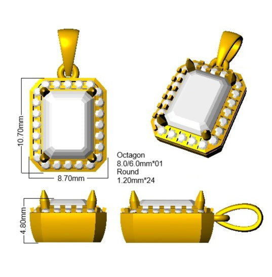 SP3994A — Pendant - 9k Yellow Gold detail
