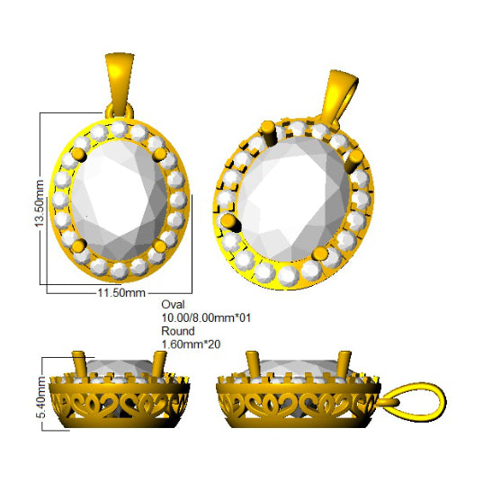SP4118 — Pendant - 9k Yellow Gold detail