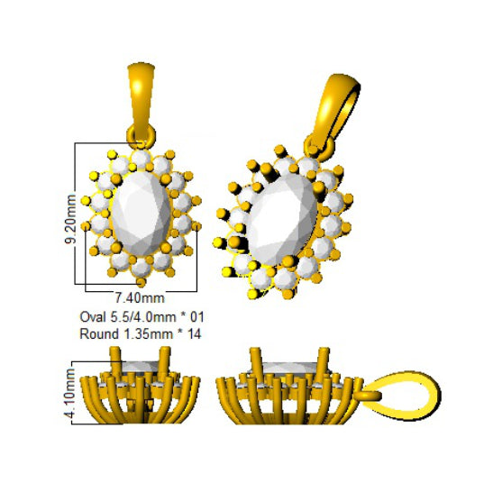 SP4119 — Pendant - 9k Yellow Gold detail