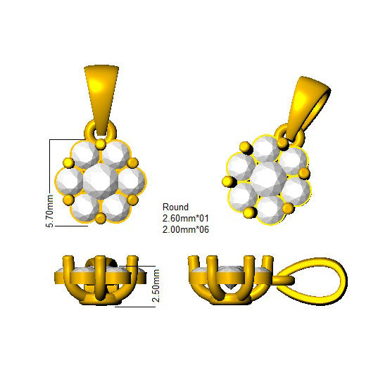 SP4123 — Pendant - 9k Yellow Gold detail