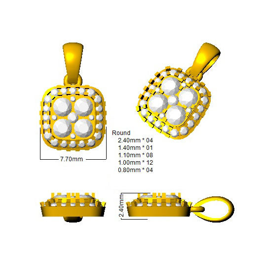 SP4124 — Pendant - 9k Yellow Gold detail