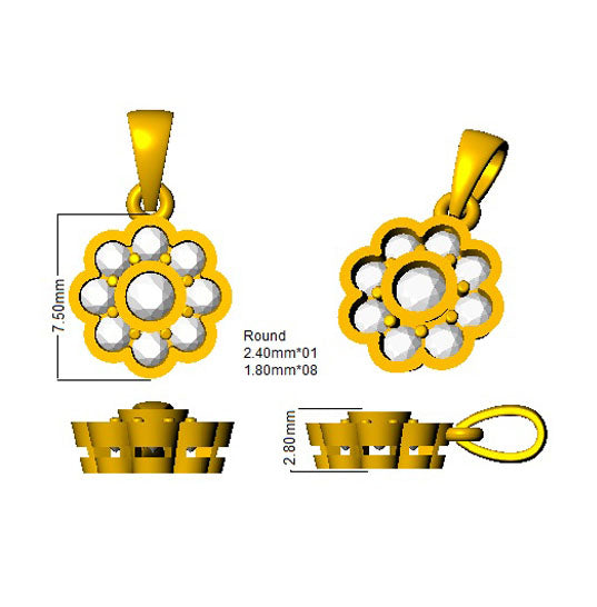 SP4131 — Pendant - 9k Yellow Gold detail