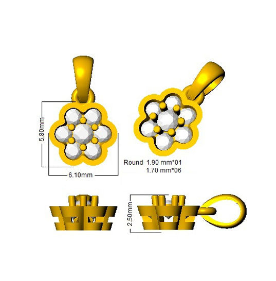 SP4132 — Pendant - 9k Yellow Gold detail