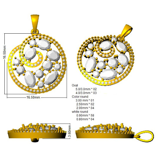 SP4143 — Pendant - 9k Yellow Gold detail